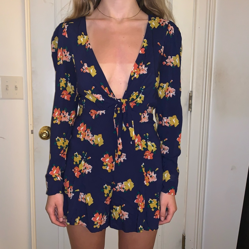 Blue Floral Romper!